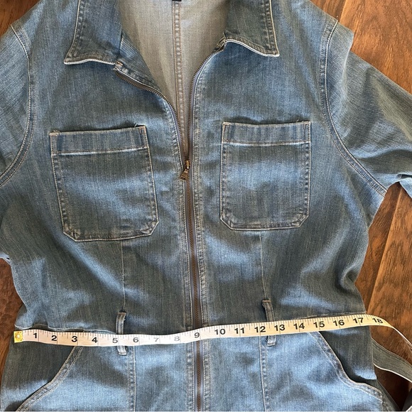 Express denim utility jumpsuit large - Picture 9 of 15